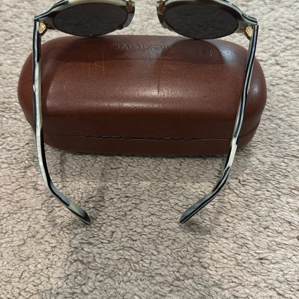 Illesteva Black and Gold Clubmaster Sunglasses